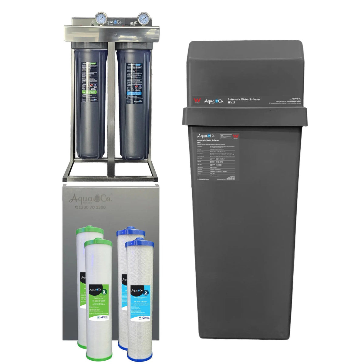 AquaCo SEV17 Water Softener with Classic Pre-Filtration product view 12