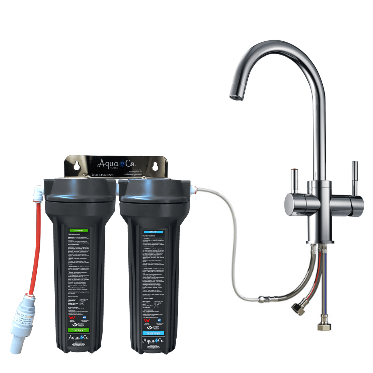 AquaCo SYS-925SC Under-Sink Water Filter + 3-Way Mixer Tap