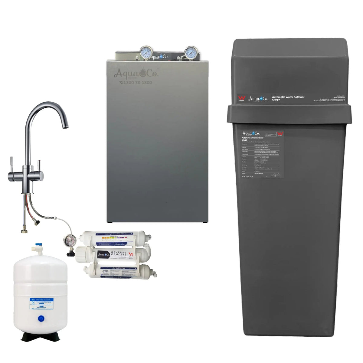 AquaCo SEV17 Whole House Water Softener with Advanced PFAS Filtration & ROCOMP Reverse Osmosis product view 25