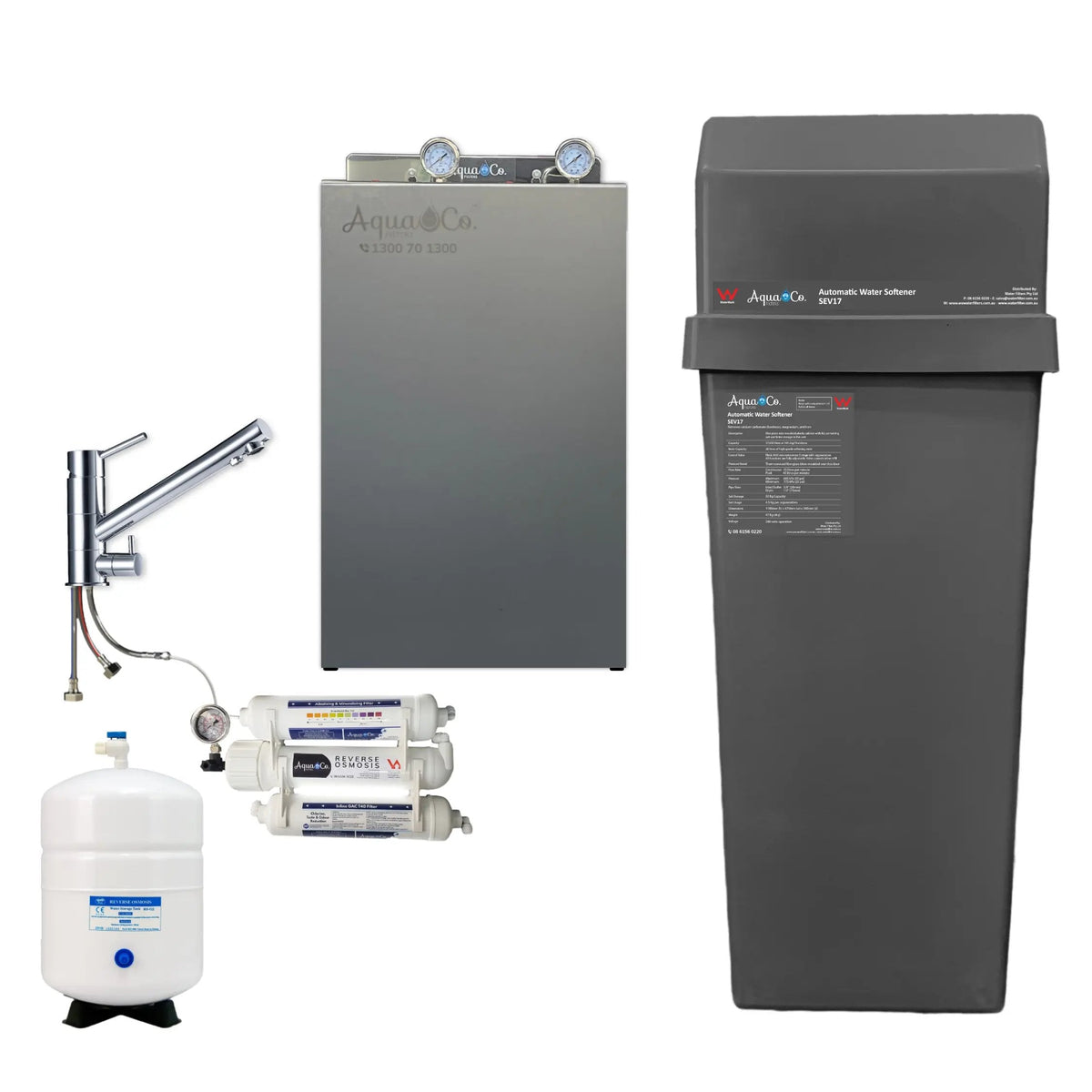 AquaCo SEV17 Whole House Water Softener with Advanced PFAS Filtration & ROCOMP Reverse Osmosis product view 27