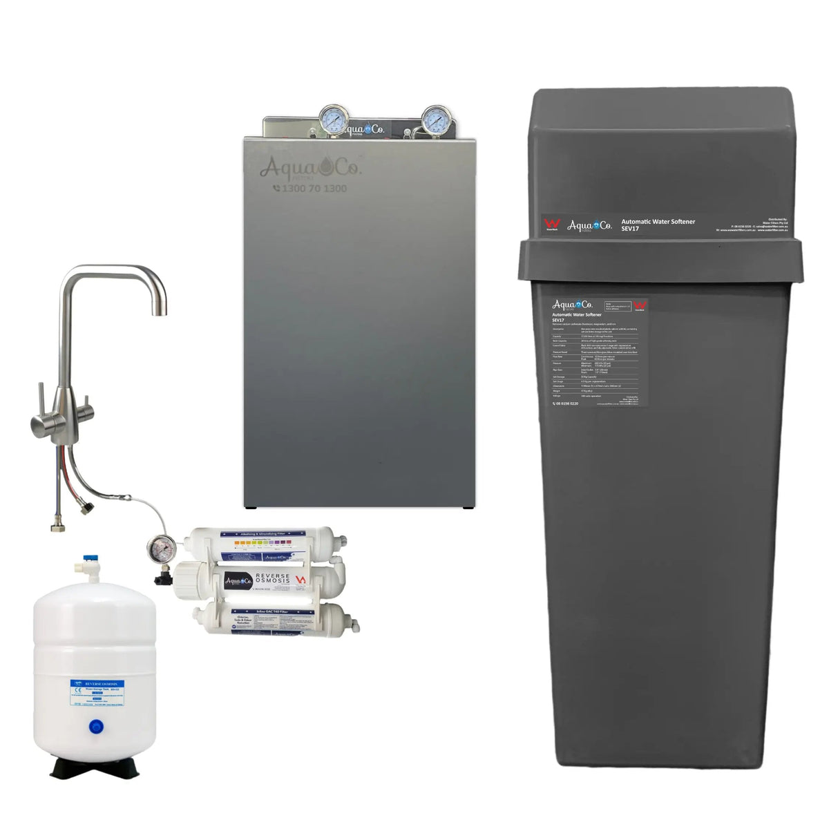AquaCo SEV17 Whole House Water Softener with Advanced PFAS Filtration & ROCOMP Reverse Osmosis product view 29
