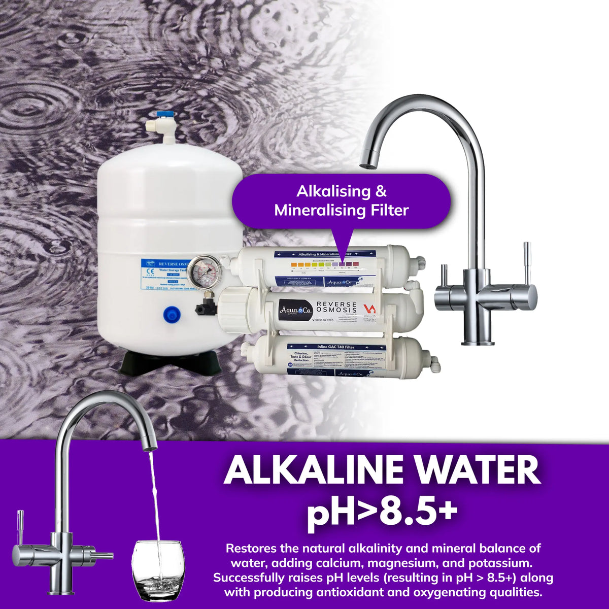AquaCo ROCOMP Compact Reverse Osmosis System with 3-Way Mixer product view 3
