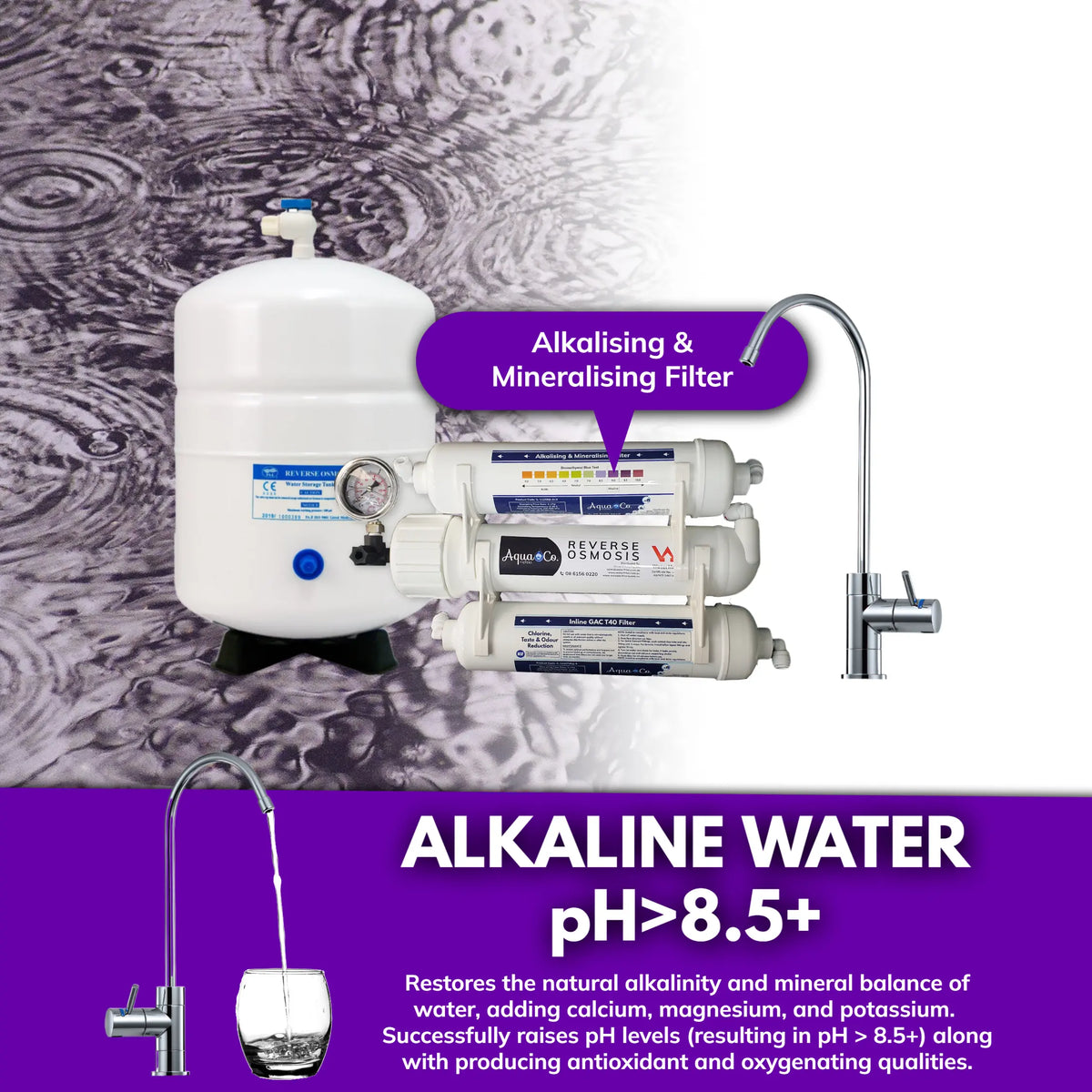 AquaCo ROCOMP Compact Reverse Osmosis System with Dedicated Tap tap detail