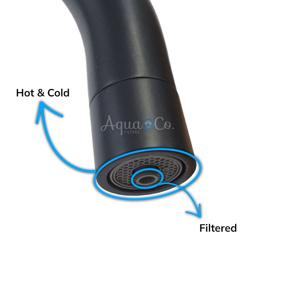 AquaCo Matte Black High Loop 3-Way Mixer – 3W-HL-MB product view 4