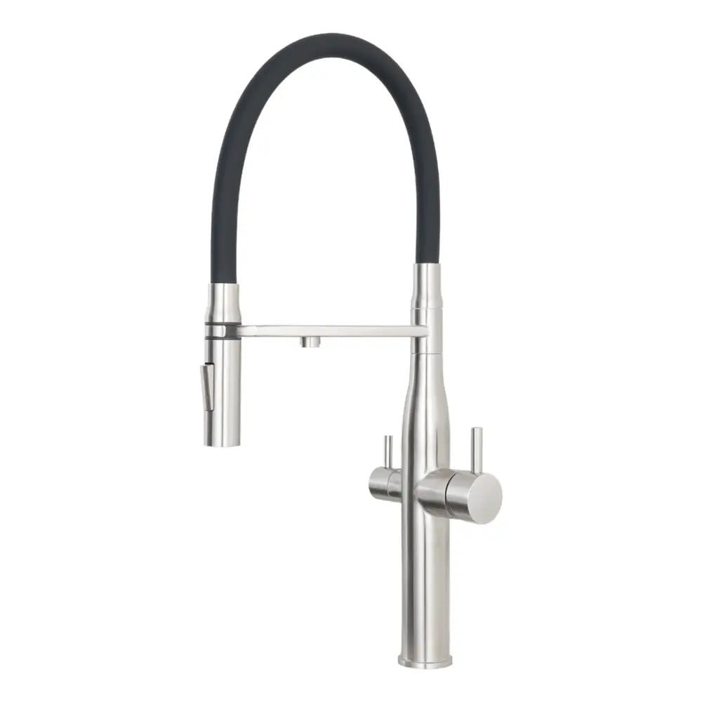 AquaCo Stainless Steel Pull Out Hose 3-Way Mixer – 3W-PO-SS