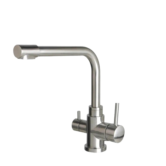 AquaCo Stainless Steel Short 3-Way Mixer – 3W-SH-SS tap detail