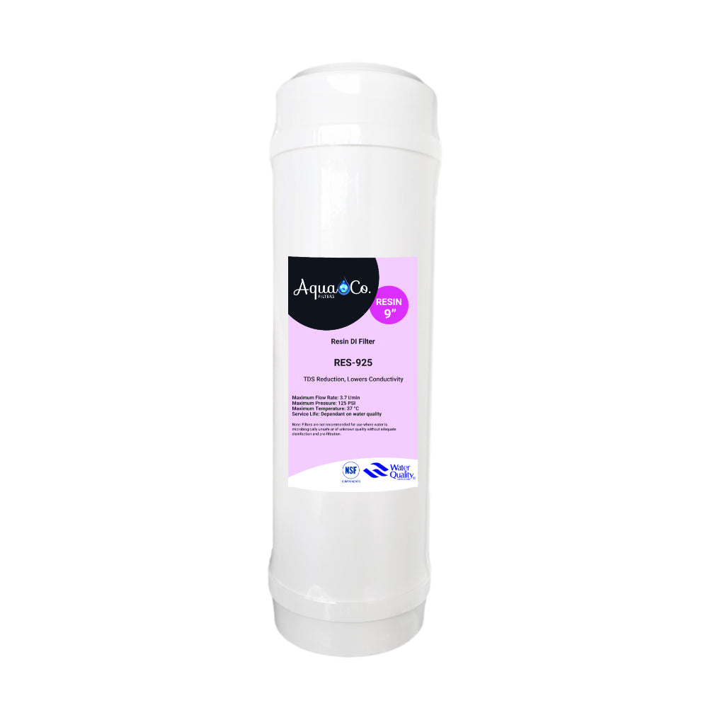 AquaCo 9" x 2.5" Ion Exchange Resin Filter Cartridge