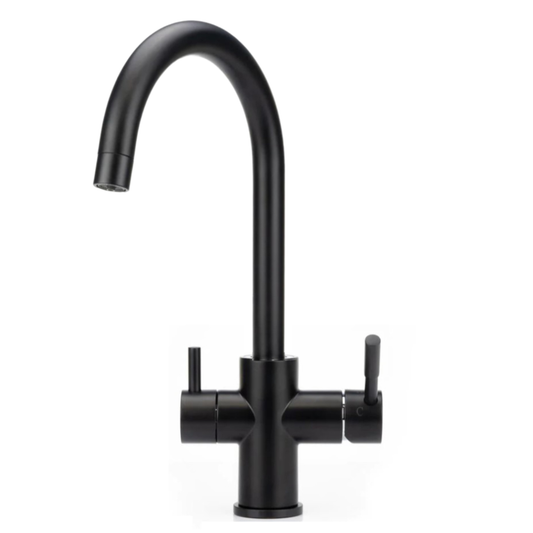 AquaCo Matte Black High Loop 3-Way Mixer – 3W-HL-MB tap detail