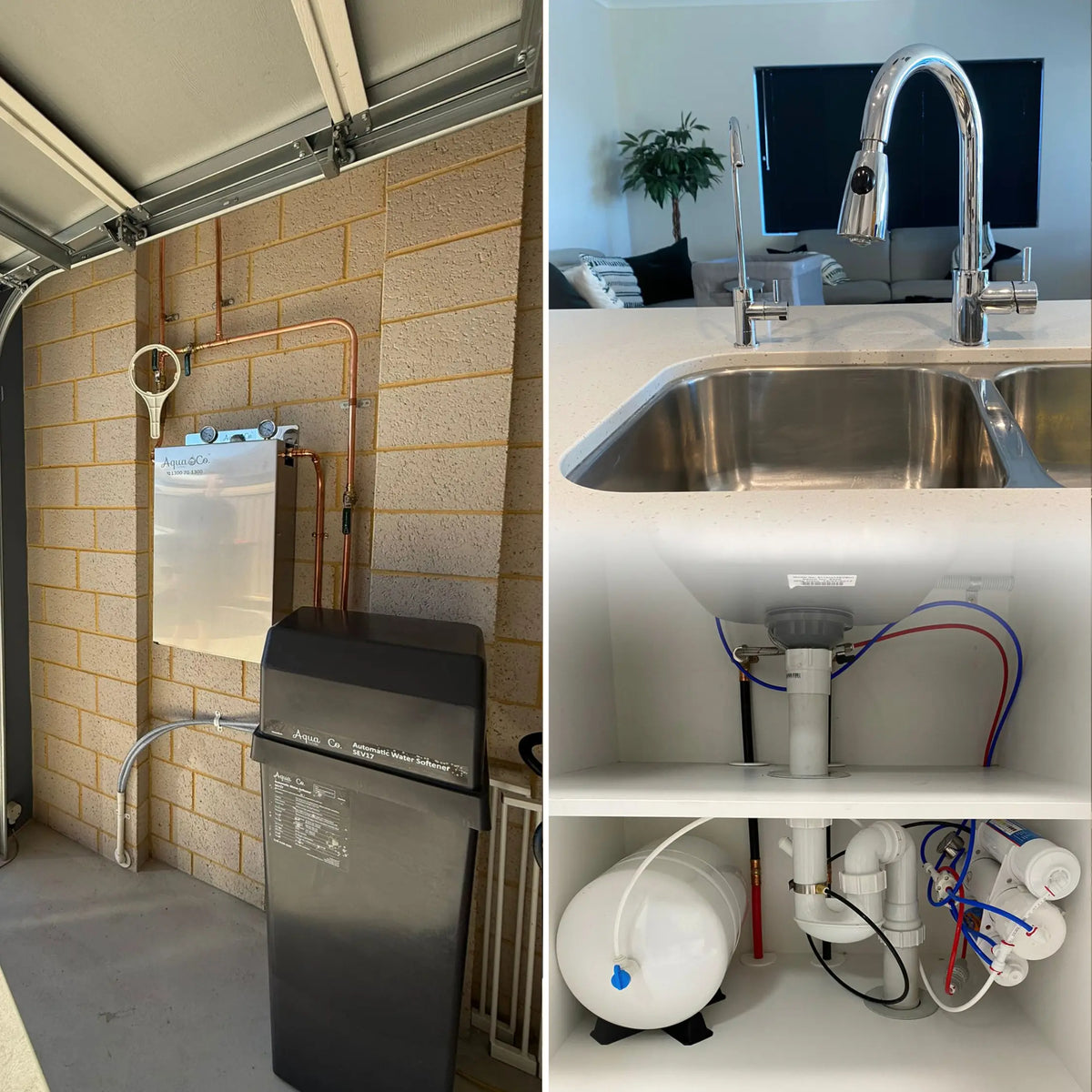 AquaCo SEV17 Whole House Water Softener with Advanced PFAS Filtration & ROCOMP Reverse Osmosis product view 2