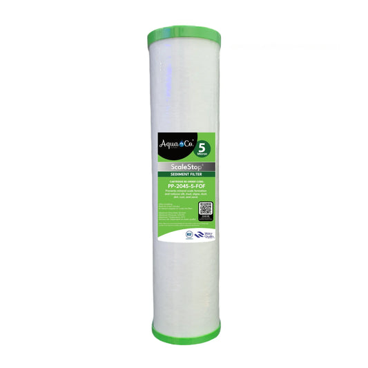 AquaCo 20" x 4.5" 5 Micron Triple Gradient ScaleStop® Sediment Filter