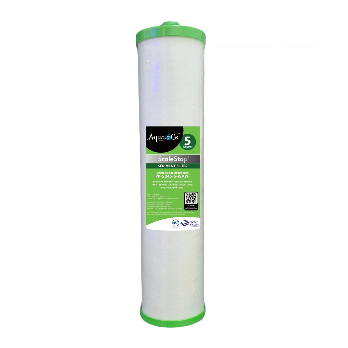 AquaCo 20" x 4.5" Triple Gradient ScaleStop® Sediment Filter