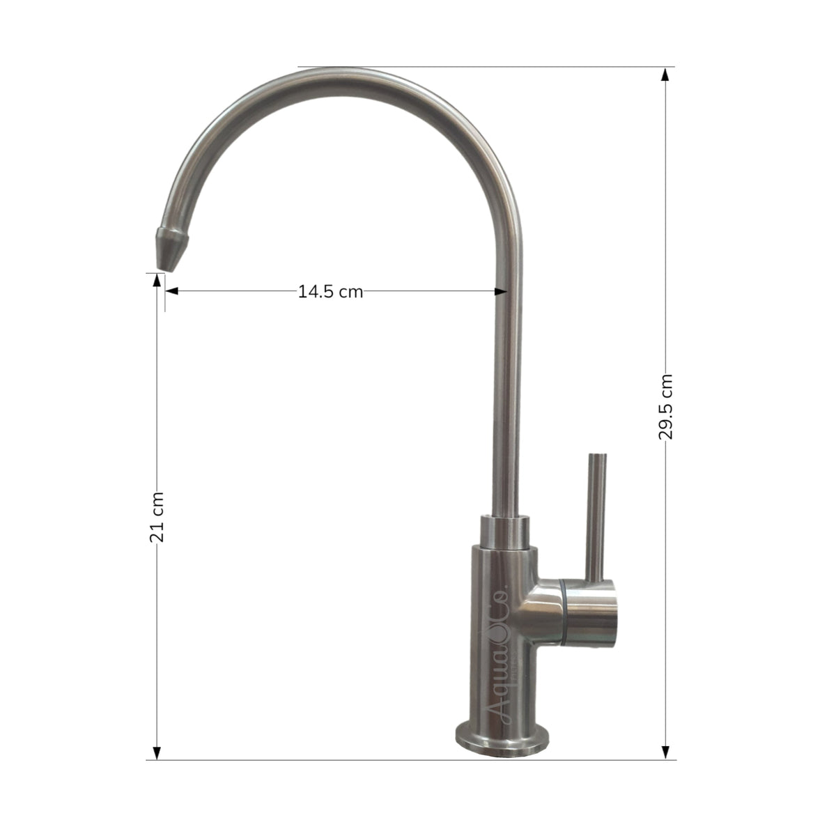 AquaCo Stainless Steel Water Filter Tap – TAP-HL-SS tap detail