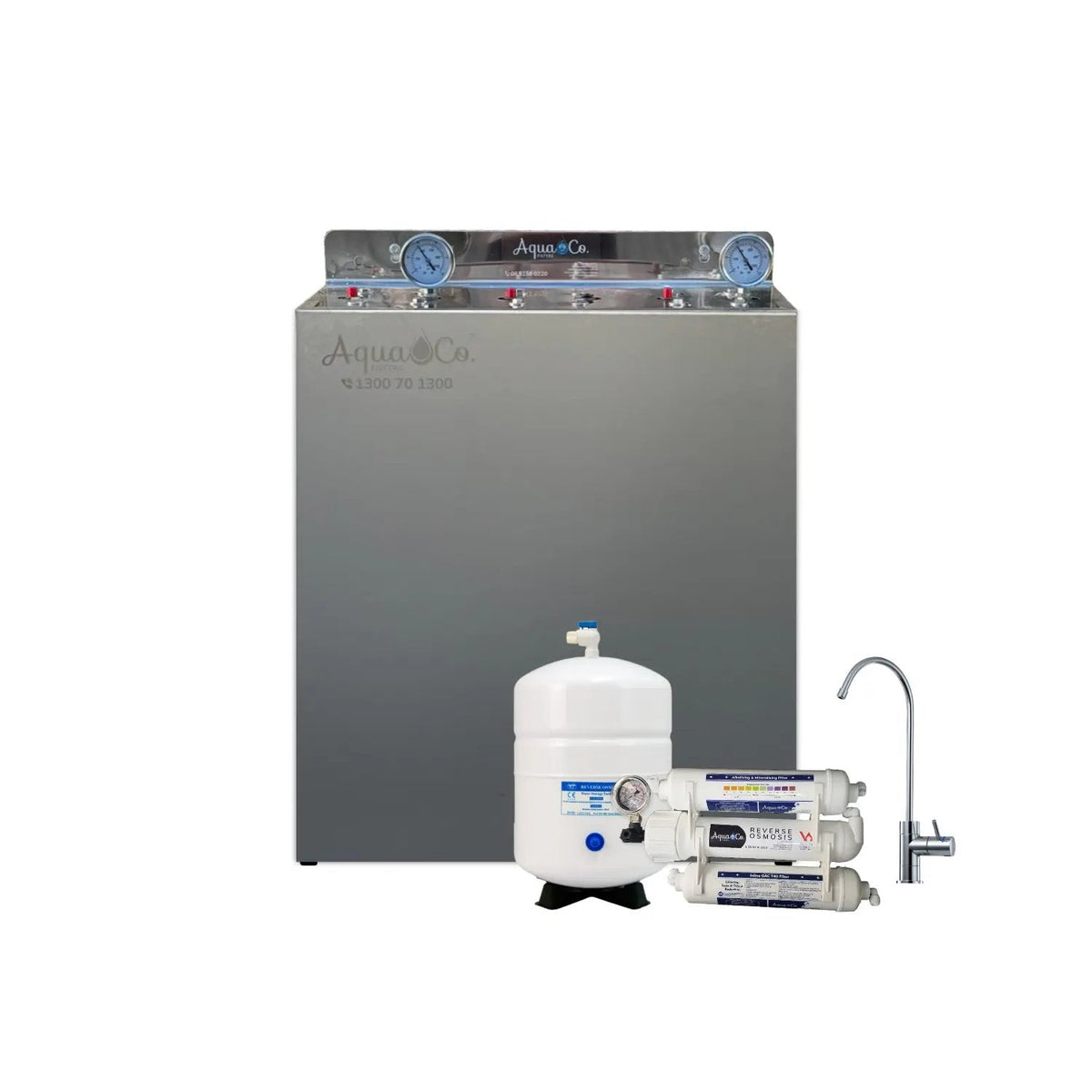 AquaCo SYS-203-WAWF Whole House Water Filter System with ROCOMP Reverse Osmosis