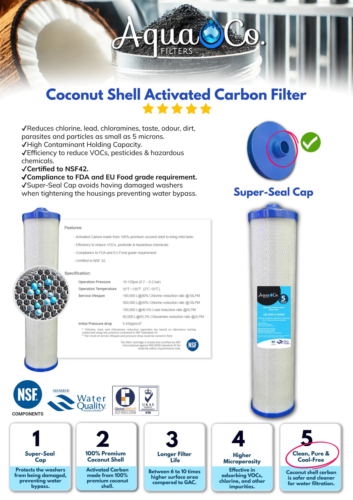 AquaCo SEV17 Water Softener with Classic Pre-Filtration product view 7