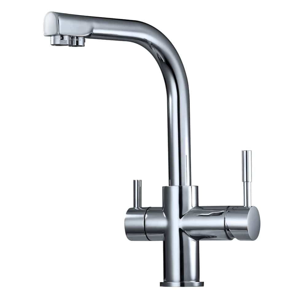 AquaCo Chrome L Shape 3-Way Mixer with LED Filter Change Reminder – 3W-SL-CH tap detail