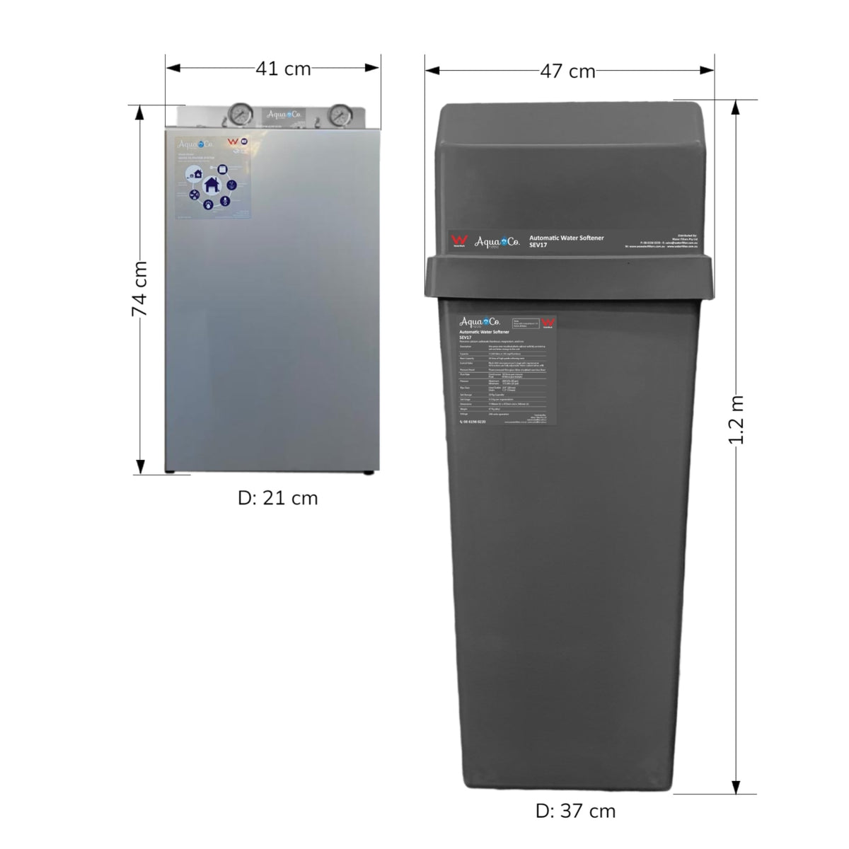 AquaCo SEV17 Water Softener with Classic Pre-Filtration product view 11