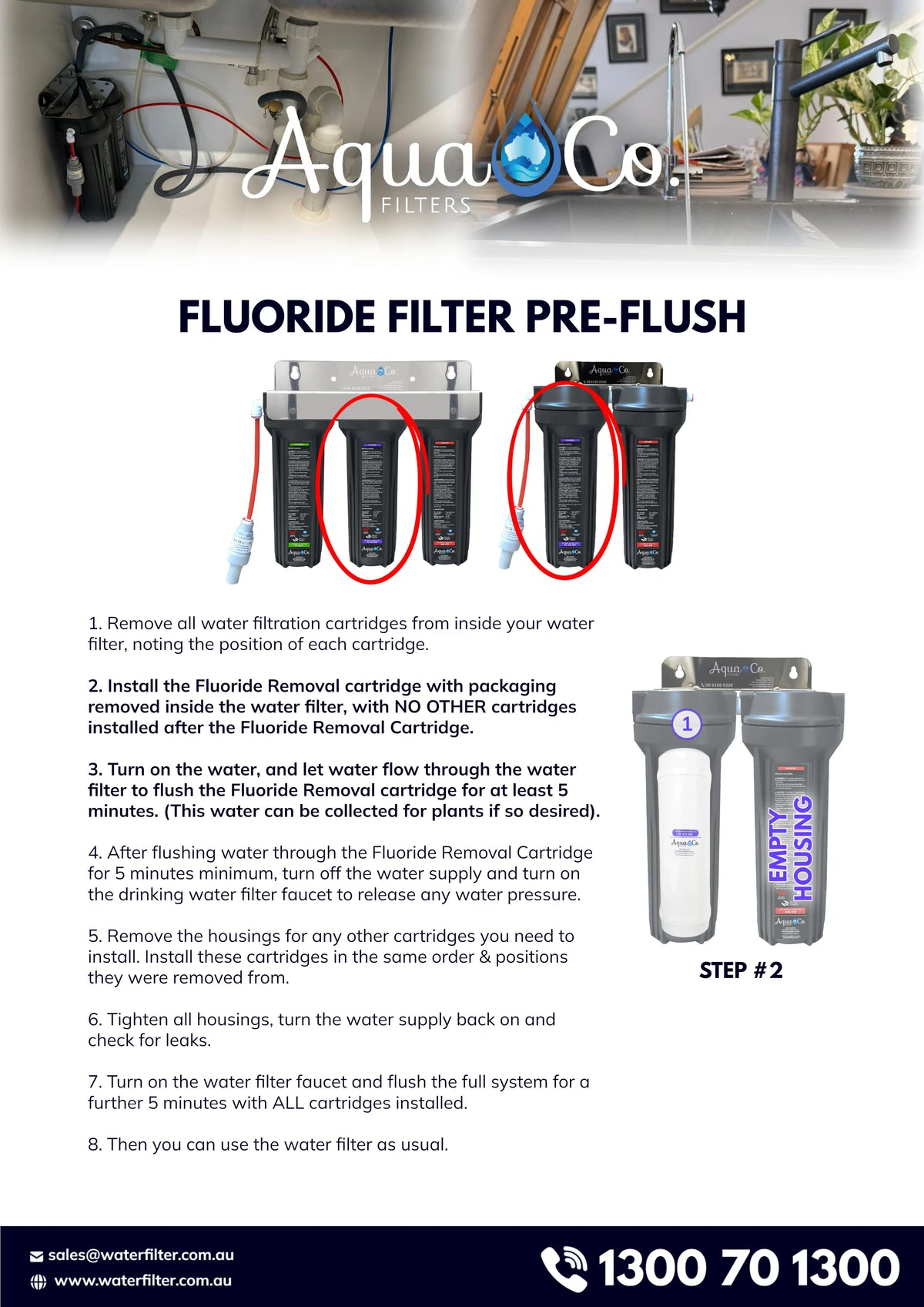 AquaCo 9" x 2.5" Fluoride and Carbon Replacement Filter Set product view 3