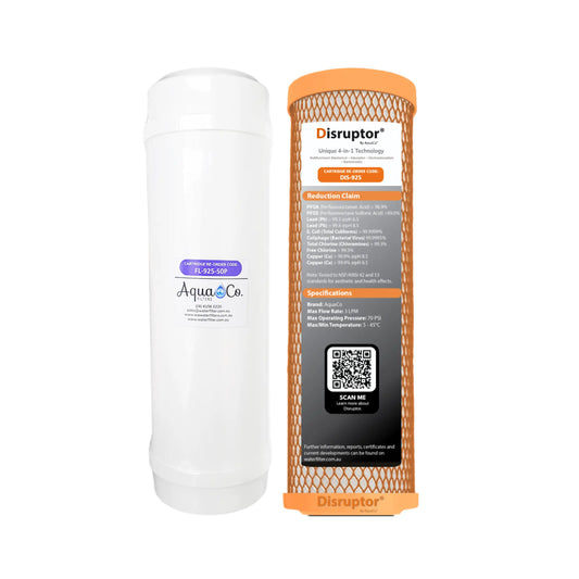 AquaCo 9" x 2.5" Fluoride and Disruptor® Replacement Filter Set