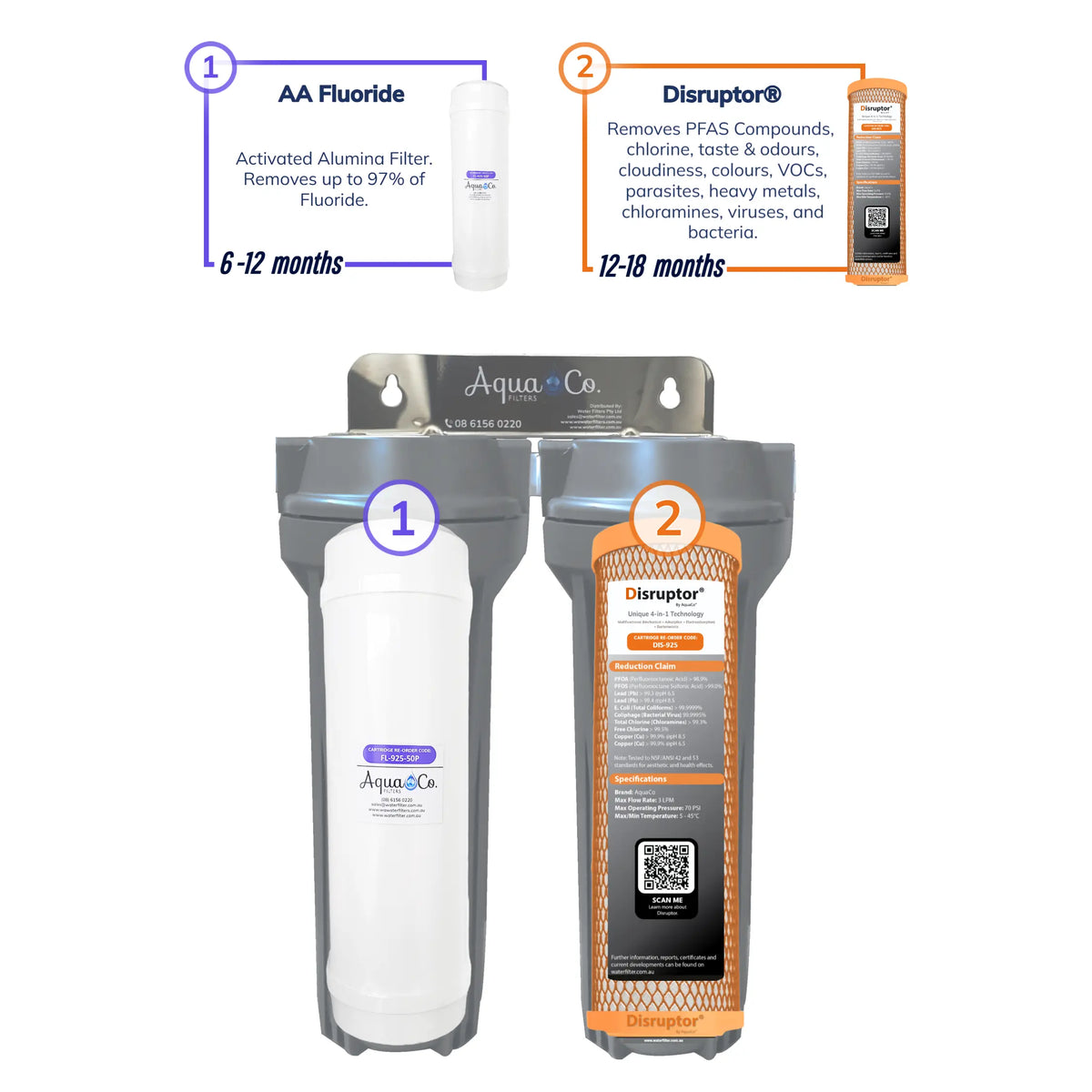AquaCo SYS-925FD Under-Sink Water Filter + 3-Way Mixer Tap product view 2