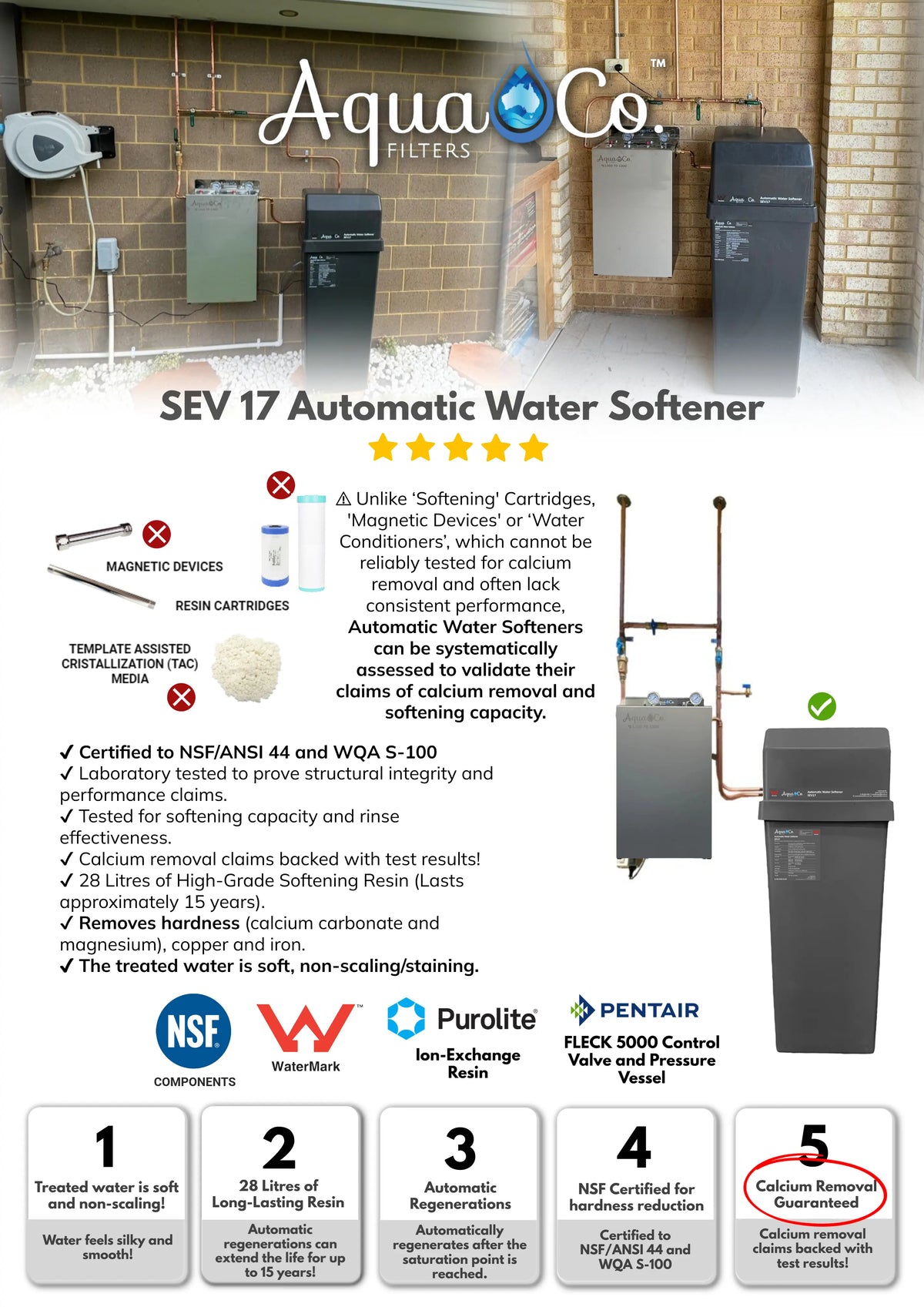 AquaCo SEV17 Water Softener with Classic Pre-Filtration product view 8