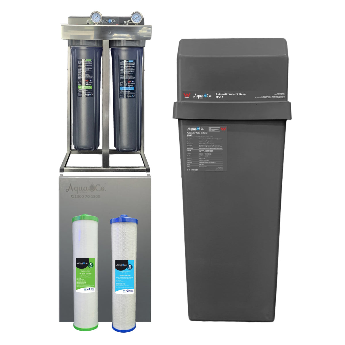 AquaCo SEV17 Water Softener with Classic Pre-Filtration