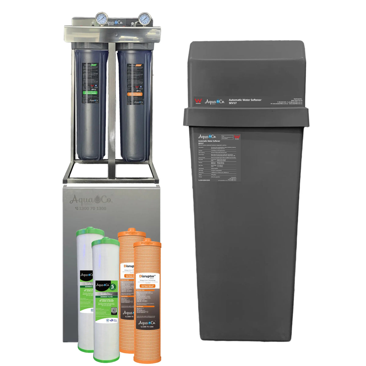 AquaCo SEV17 Water Softener with Premium PFAS Pre-Filtration product view 12