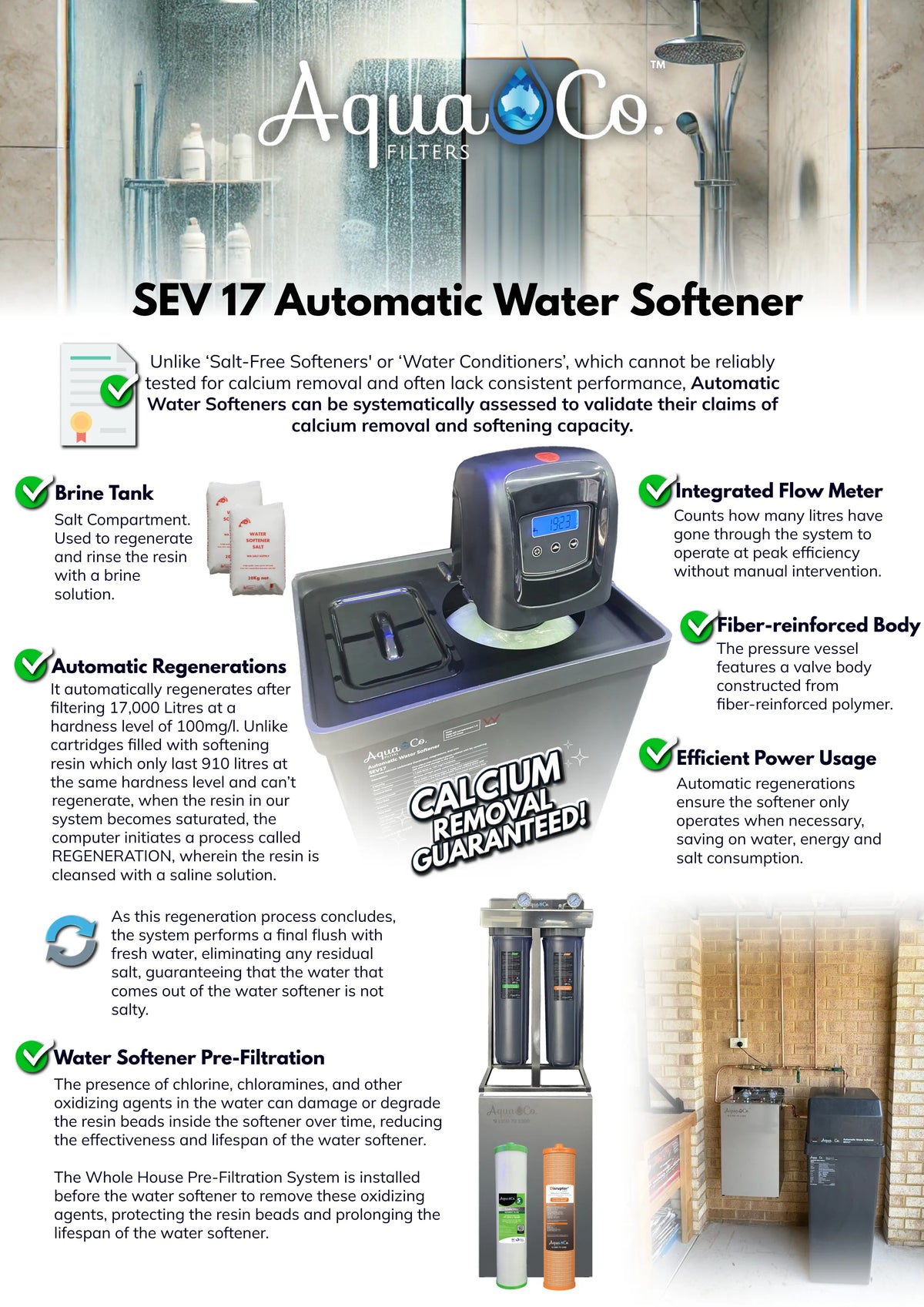 AquaCo SEV17 Whole House Water Softener with Advanced PFAS Filtration & ROCOMP Reverse Osmosis product view 15