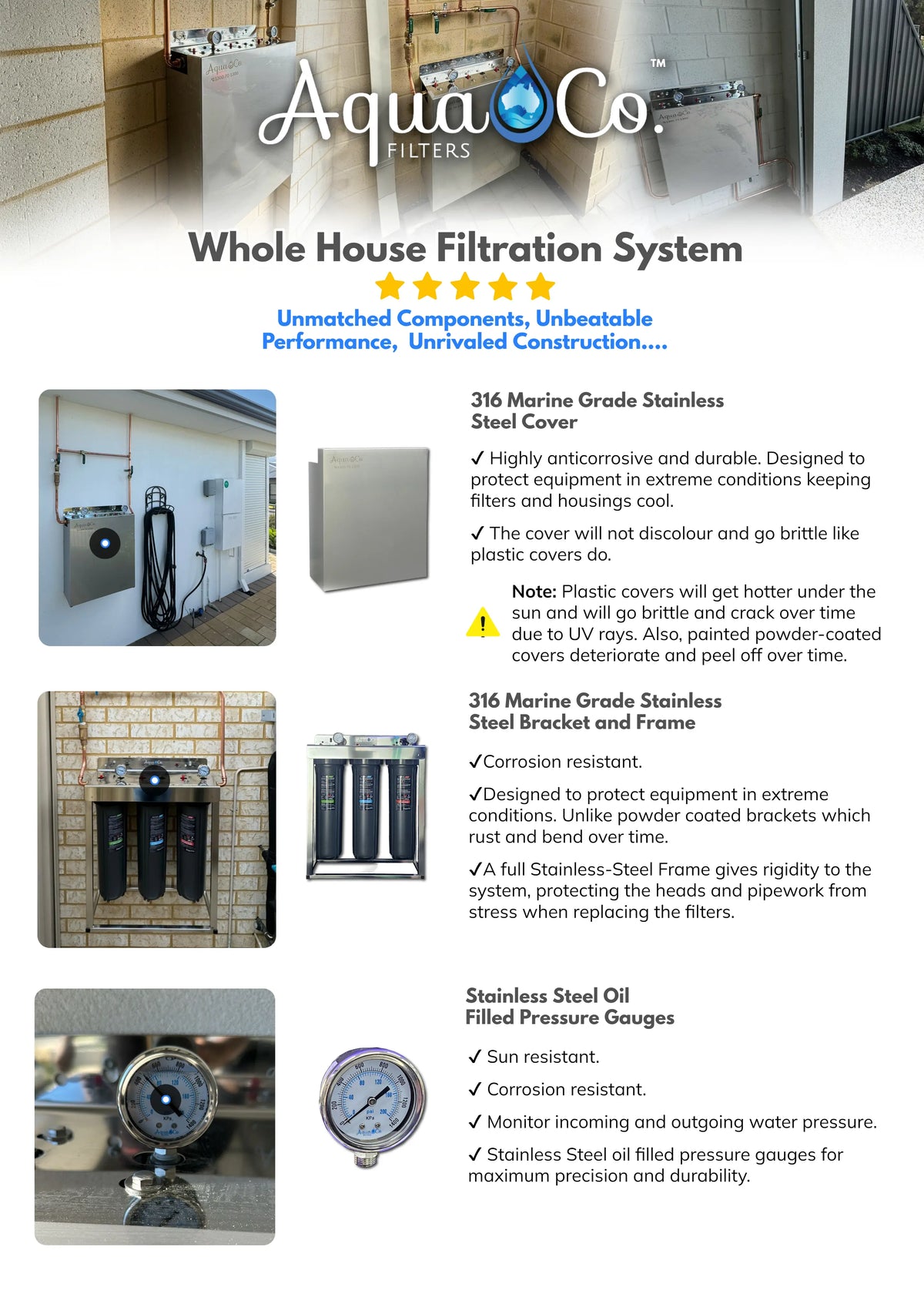 AquaCo Premium PFAS Whole House Water Filter System with ROCOMP Reverse Osmosis product view 13