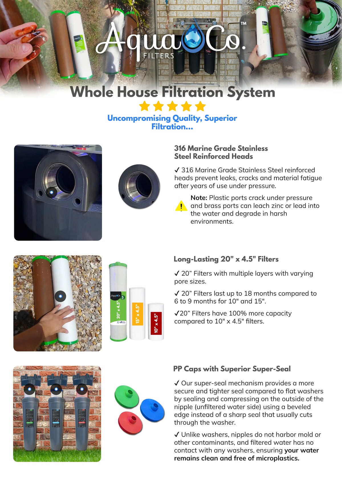 AquaCo SYS-203-WAWF Whole House Water Filter System with ROCOMP Reverse Osmosis product view 12