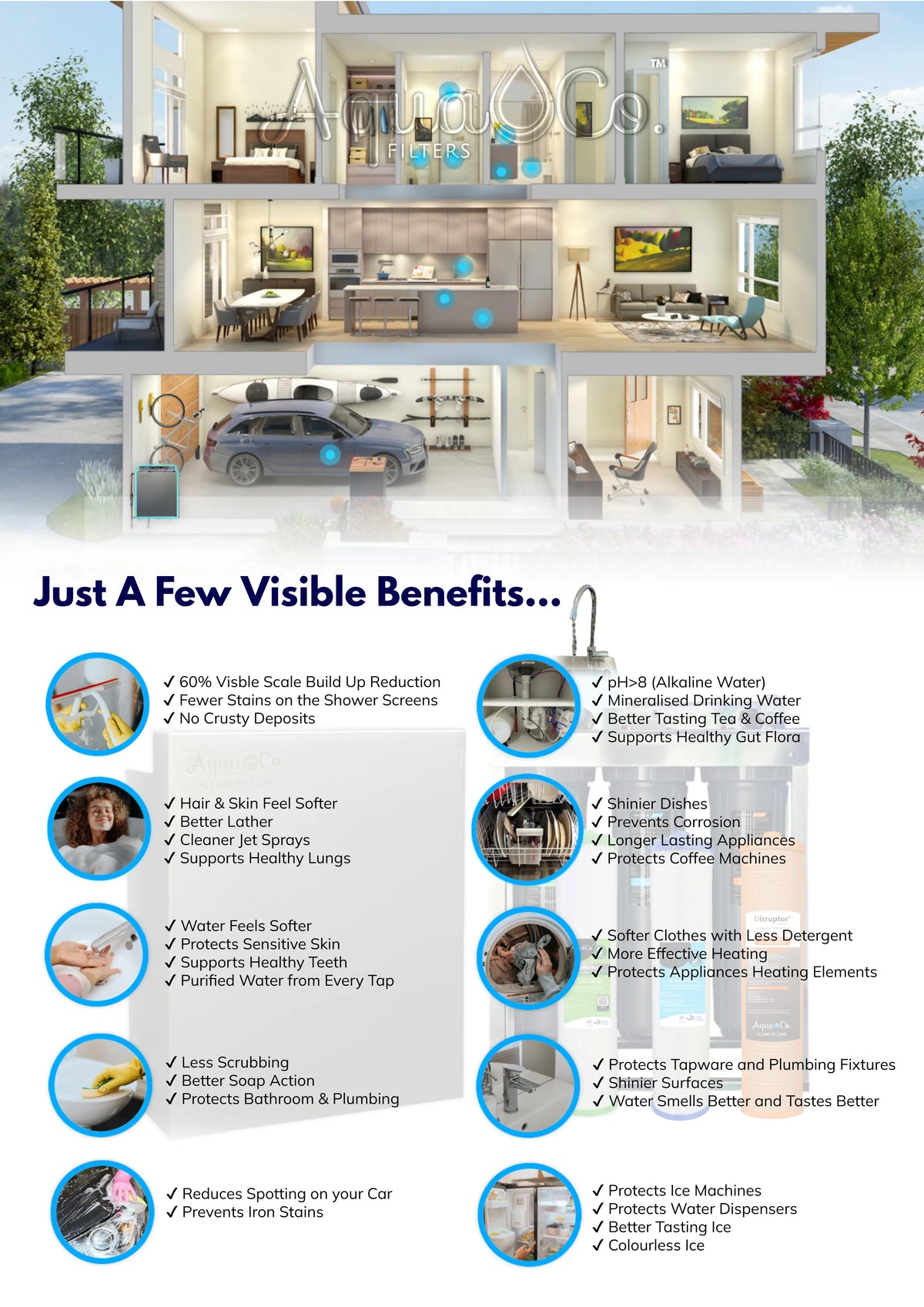 AquaCo Premium PFAS Whole House Water Filter System with ROCOMP Reverse Osmosis product view 5
