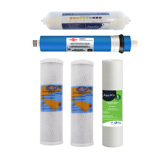 AquaCo ROUSA 5 Stage Under-Sink Reverse Osmosis Replacement Filter Set